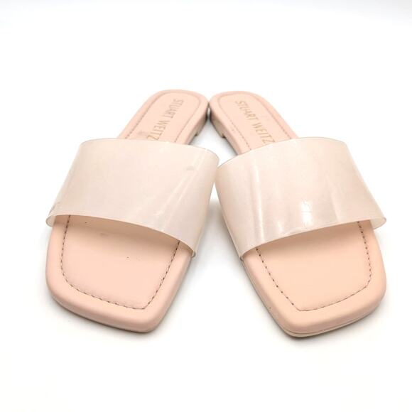 Stuart Weitzman Summer Flat Sandals Slip-On Women's Pink Size US7B EU37.5 - Picture 2 of 11
